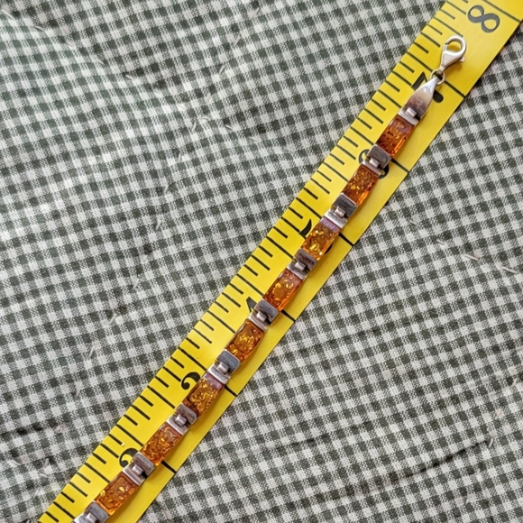 COPY - 🍂Vintage Sterling Silver Baltic Amber Bracelet - Picture 4 of 8